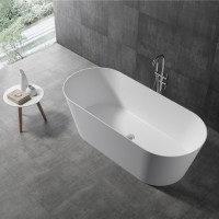 Eco-friendly portable acrylic freestanding bathtub solid surface bathtub artificial marble stone bath tub