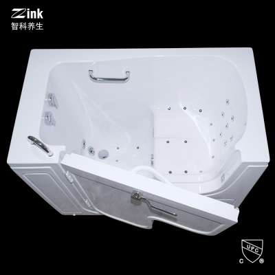 Zink K201 Small Corner Jet Shower Disability Bathtub With Door Adult Portable Plastic