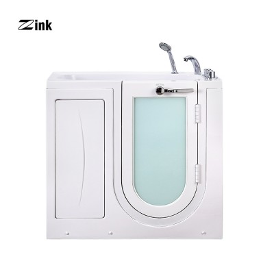 Zink K105 CUPC Small Elderly Walk In Bathtub With Door Shower Combo